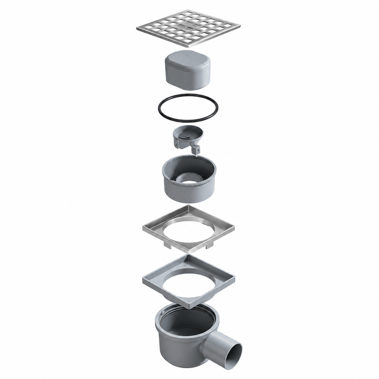Seri 502 10x10-32 Krom Çerçeveli Ø32 Yandan Çıkışlı - Görsel 2